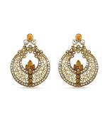 Golden Chand Bali Designer Golden Dangle Earrings For Gorgeous Look