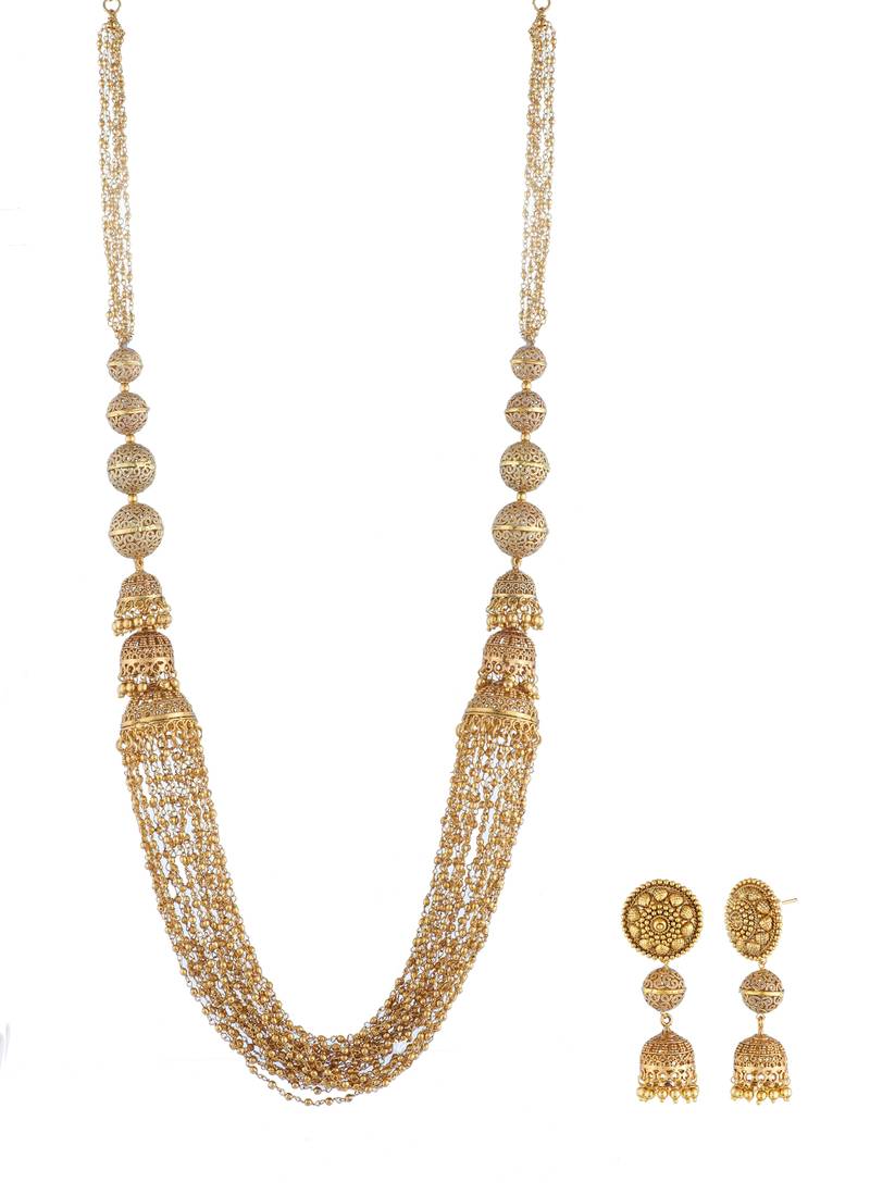 Traditional Gold Ball Necklace Women Jewellery Satyam Jewellery NX