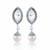 Gold Finishing White Pearl Drop Earrings