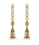 Design Long Fancy White Dangle Earrings For Stylish Look In Party