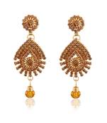 Fancy Lcd Roll Chain Stone Work Design Dangle Earrings