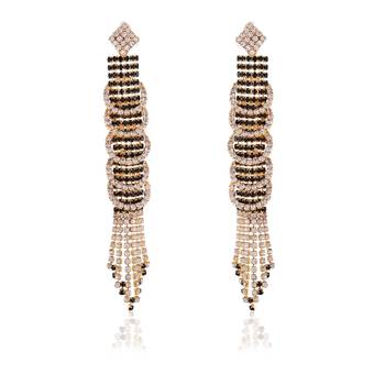 Stylish Adorable Gorgeous Designer Wear Earrings In Black For Occasion 1