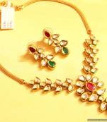 Kundan Meenakari Ruby Elegant Necklace Set