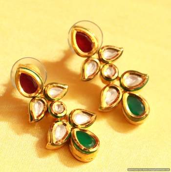 Kundan Meenakari Ruby Elegant Necklace Set 2