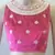 Classy pink velvet blouse.Handwork Velvet stitched blouse