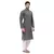 Men's Handloom Gray Kurta Pyjama