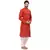 Men's Handloom Red A Kurta Pyjama