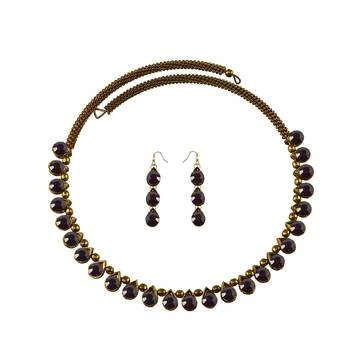 Stone Studded Necklace Hasli 1