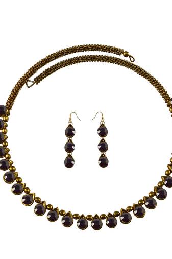 Stone Studded Necklace Hasli