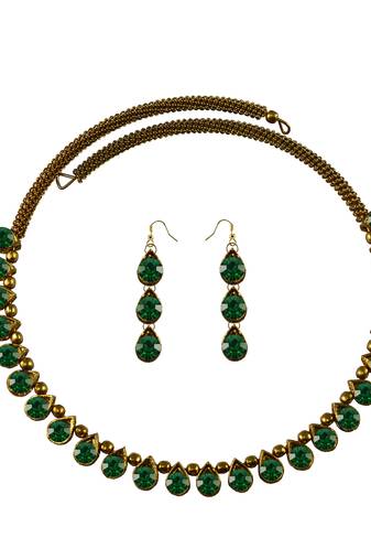 Stone Studded Necklace Hasli