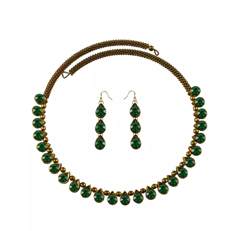 Stone Studded Necklace Hasli