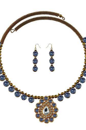 Stone Studded Necklace Hasli