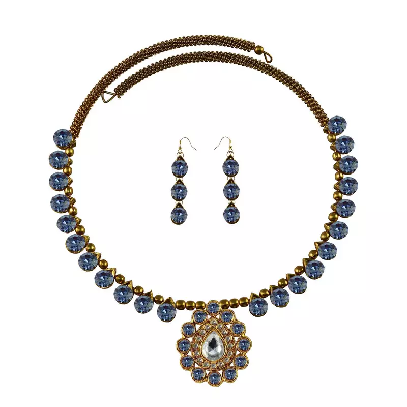 Stone Studded Necklace Hasli