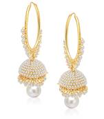 Gorgeous Gold Plated Pearl Jhumki For Women