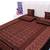 Brown printed poly dupion silk bed sheets