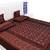 Brown printed poly dupion silk bed sheets