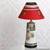 An Elegant Hand Painted Lampshade  In Terracotta