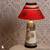 An Elegant Hand Painted Lampshade  In Terracotta