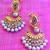 Elegant RED Green Stone Pearl Polki Earring v40rg