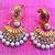 Elegant RED Green Stone Pearl Polki Earring v40rg