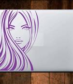 Woman face laptop decal