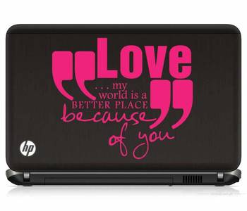 Love quote laptop decal 1