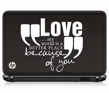 Love quote laptop decal 2