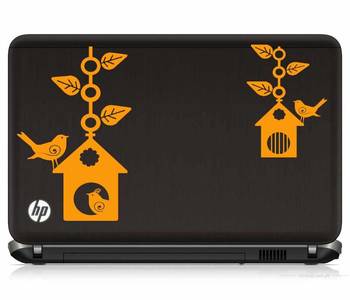 Bird house laptop decal 1