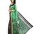 green printed chapa silk saree with blouse