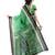 green printed chapa silk saree with blouse