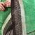 green printed chapa silk saree with blouse