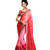 PINK embroidered georgette saree with blouse