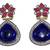 Royal Blue Ruby American Diamond Setted Danglers