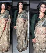Kajol Gold Jhalak Bollywood Replica Saree