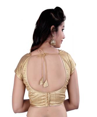 Gold  embellished brocade blouse 2