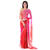 Red/Pink Shaded Zari Saree with Intricate Aari and Tari Work Peacock Motif and Blouse Piece