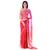 Red/Pink Shaded Zari Saree with Intricate Aari and Tari Work Peacock Motif and Blouse Piece