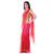 Red/Pink Shaded Zari Saree with Intricate Aari and Tari Work Peacock Motif and Blouse Piece