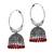 Rajasthani Black Metal Oxdised Red Colour Beads Fashion Jhumka Style Earring Jewellery