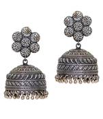 Oxidised Black Metal Jhumka Fashion Earring Jewellery