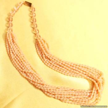 Beige Colour Elegant Indowestern Necklace 1