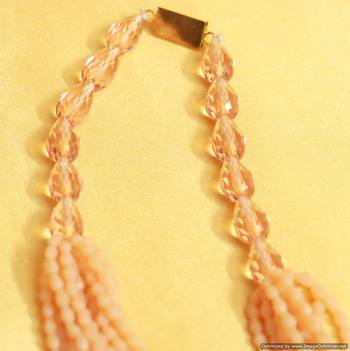 Beige Colour Elegant Indowestern Necklace 3