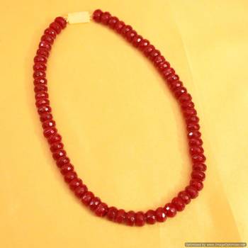 Single Line Ruby Necklace Set 2