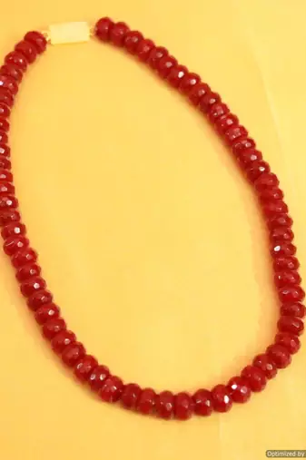 Single Line Ruby Necklace Set