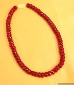 Single Line Ruby Necklace Set