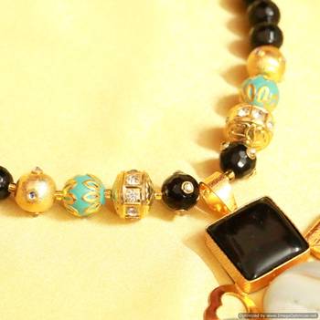 Black Onyx Real Look Necklace Set 3