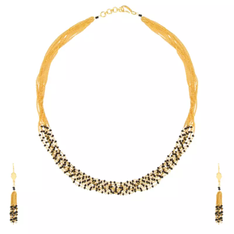 Black polki Pearl necklace sets