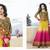 Vibrant Mehndi and Rani Color Anarkali suit is a mesmerising designer suit - 91ET03