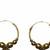 Golden Jhumka Hoop Earrings with brown Beads