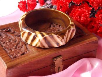 brown Wooden look bangle 1